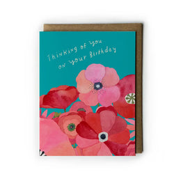Poppy Watercolor Birthday, Honeyberry Studios