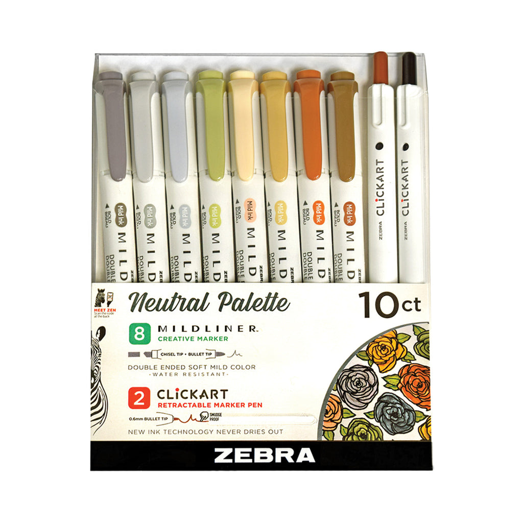 Zebra Pen Mildliner Double Ended Highlighter Set, Broad and Fine Point  Tips, Assorted Ink Planner Colors, 8-Pack