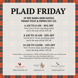 Save Big on Plaid Friday - November 29!