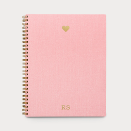 Complimentary Monogram on Appointed's Heart Notebook