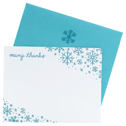 Snowflakes Notecards, Smudge Ink