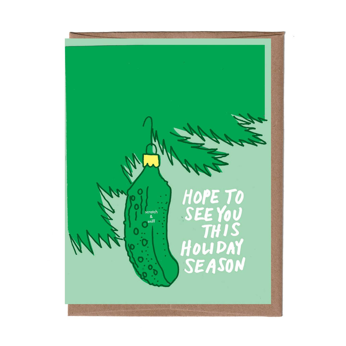 Scratch & Sniff Pickle Ornament, La Familia Green