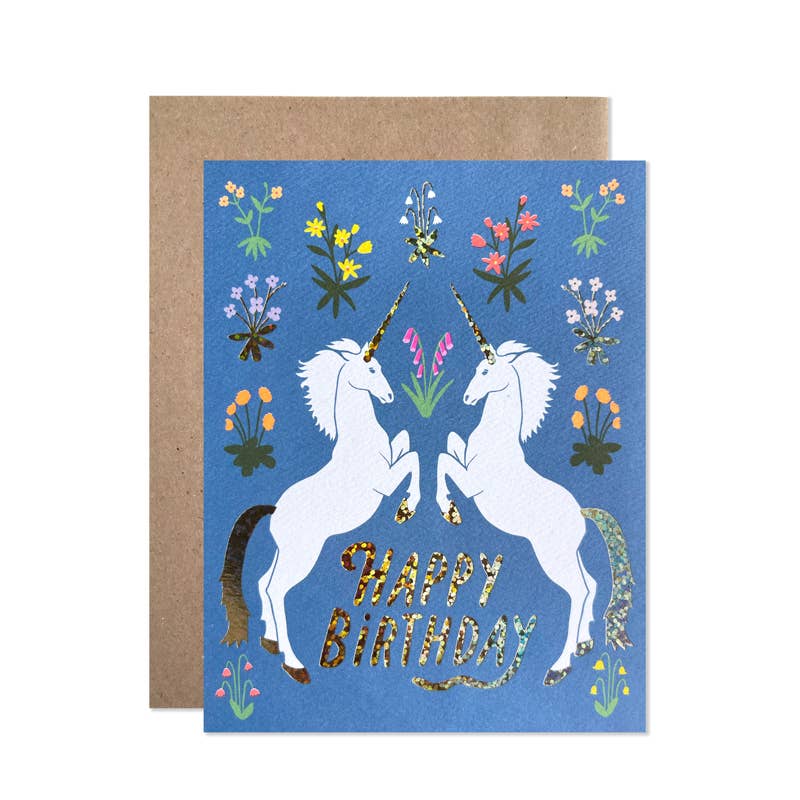 Birthday Blue Unicorns, Hartland Cards