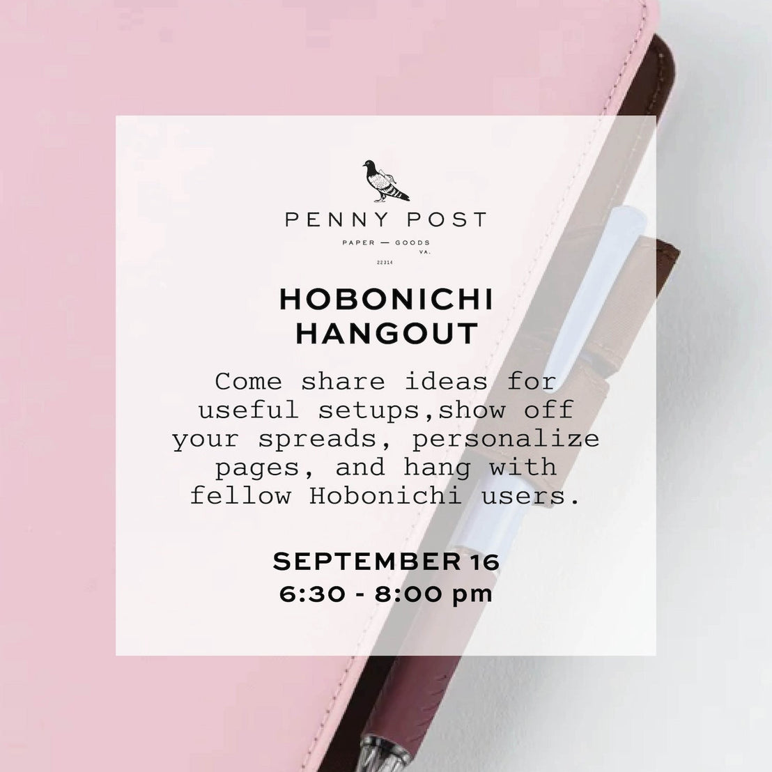 September Hobonichi Hangout Reservation