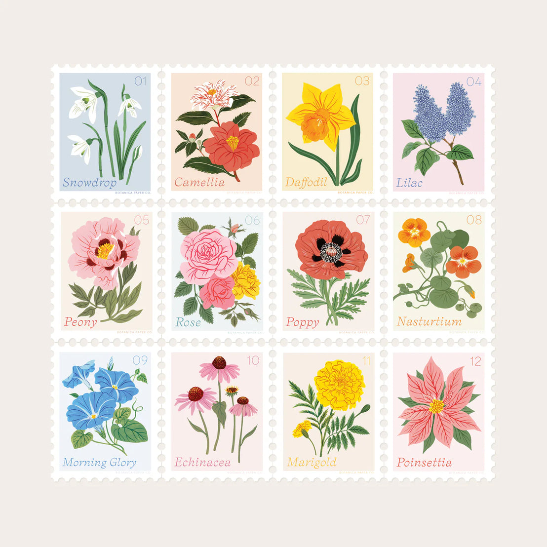 Poppy, July Flower Sticker