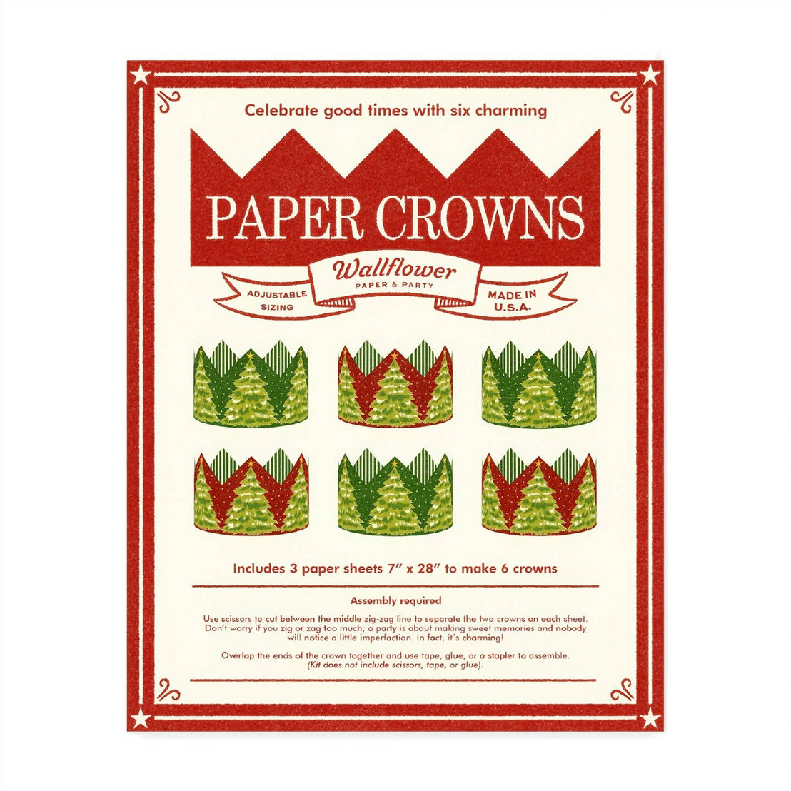 Christmas Tree Paper Crowns