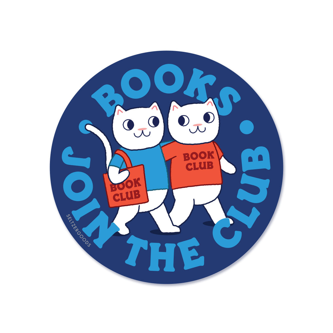 Book Club Cats Sticker