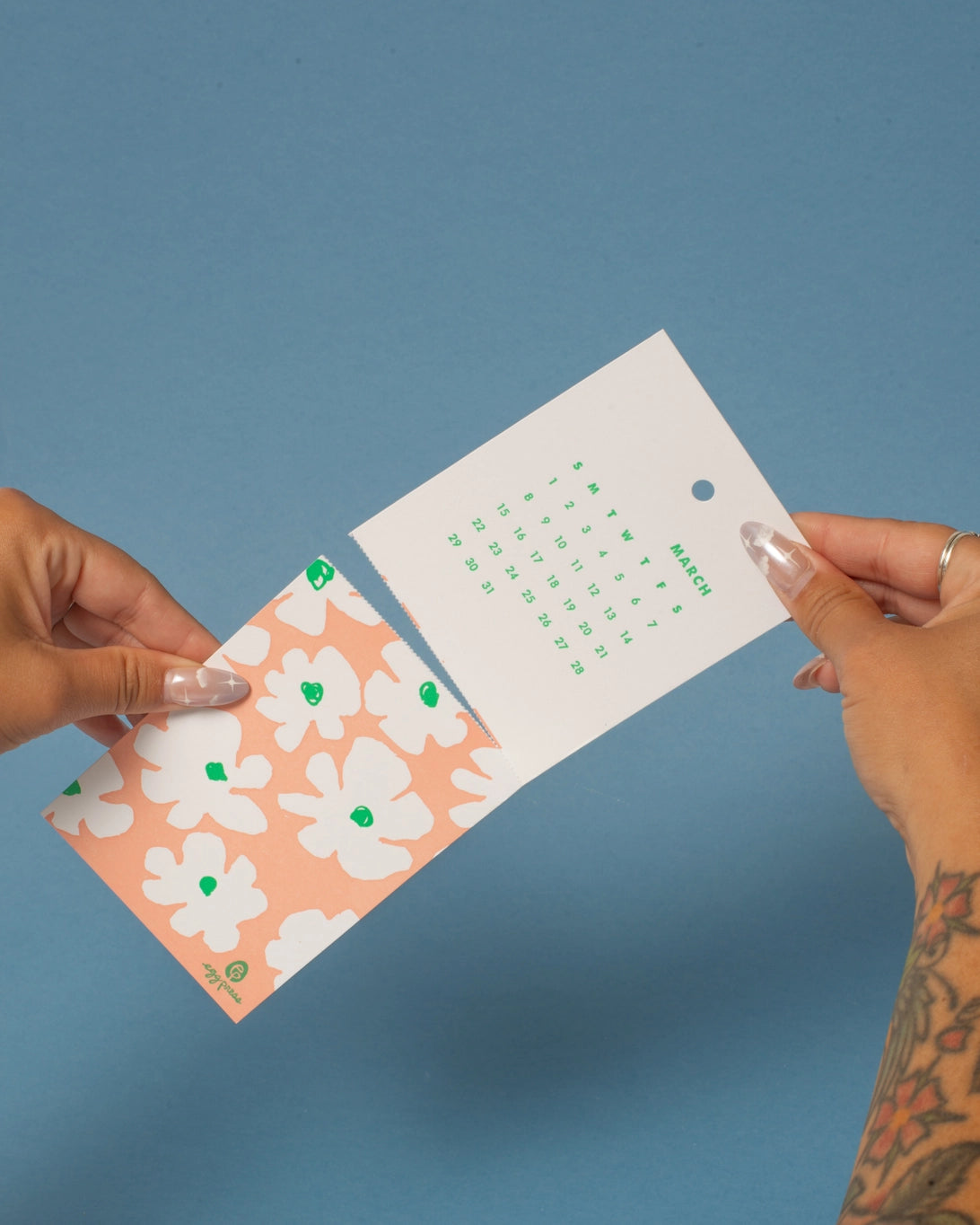 2026 Letterpress Postcard Calendar