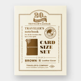 Traveler's Company 20th Anniversary Card Size Set | Brown