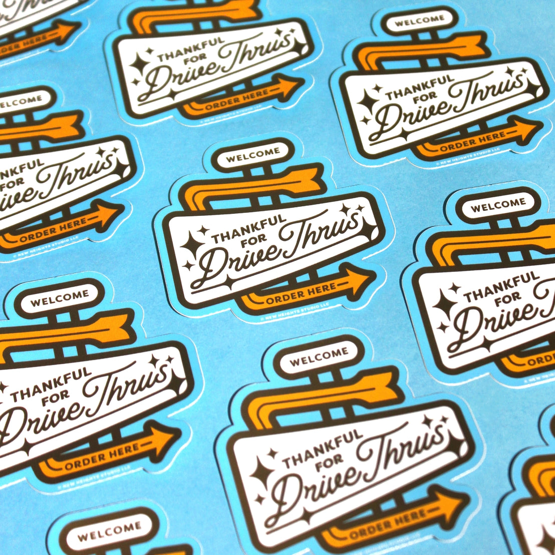 Thankful For Drive Thrus Sticker