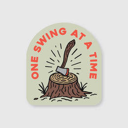 One Swing at a Time Sticker