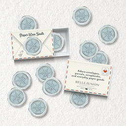 Blue Snowflake Seal Stickers
