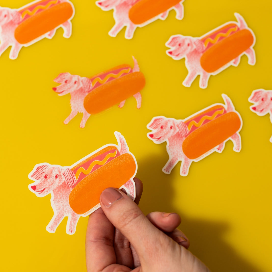 Hot Dog Clear Sticker