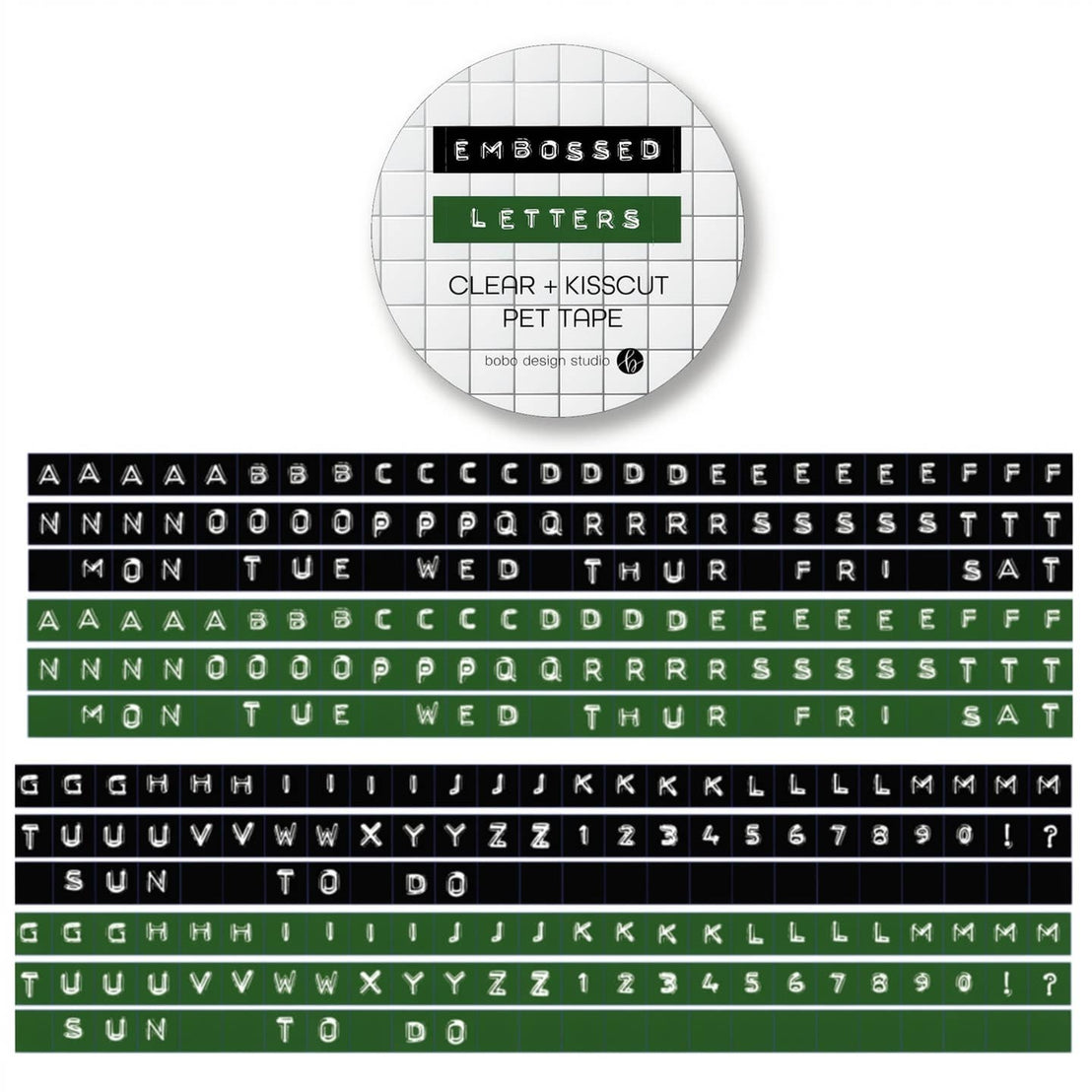 Embossed Letters Tape