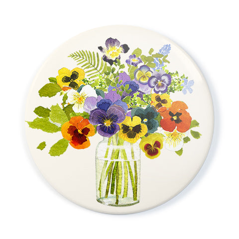 Pansies Pocket Mirror