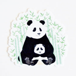 Panda and Cub Sticker