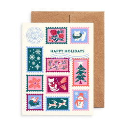 Christmas Postage Stamps, Nuthatch Studio