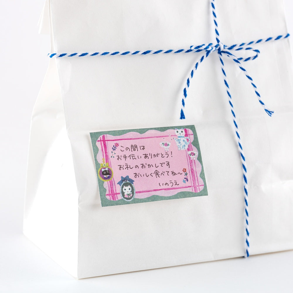 Hobonichi Yumi Kitagishi: Sticky Note Roll - White Cat’s Table Decorations