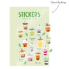 Bubble Tea Clear Sticker Sheet