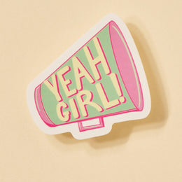 Yeah Girl Megaphone Sticker