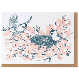 Chickadees Notecard Set, Smudge Ink