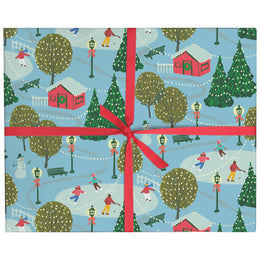 Ice Skating Holiday Gift Wrap