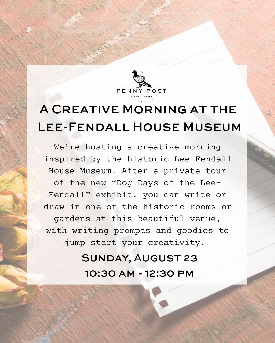 Creative Morning at the Lee-Fendall House Museum