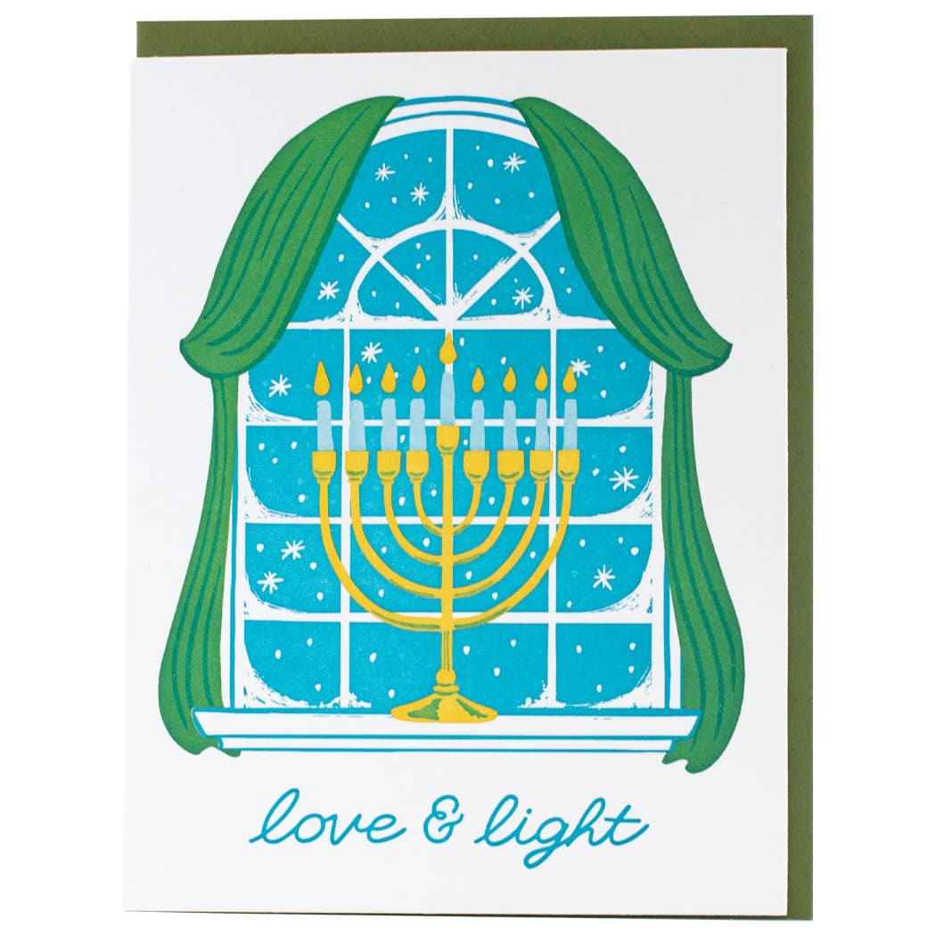 Window Menorah, Smudge Ink