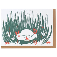 Goose Notecard, Smudge Ink