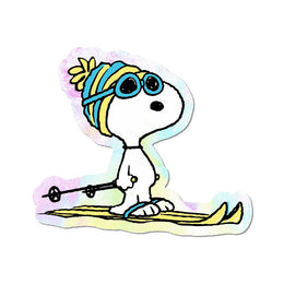 Skier Snoopy Sticker