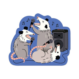 Opossum Karaoke Sticker