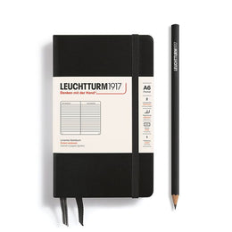 Black A6 Ruled Notebook, Leuchtturm1917