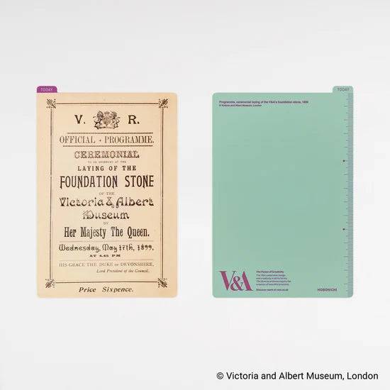 Hobonichi V&A Series: Pencil Board for A6 Size (V&A’s Foundation Stone Programme)