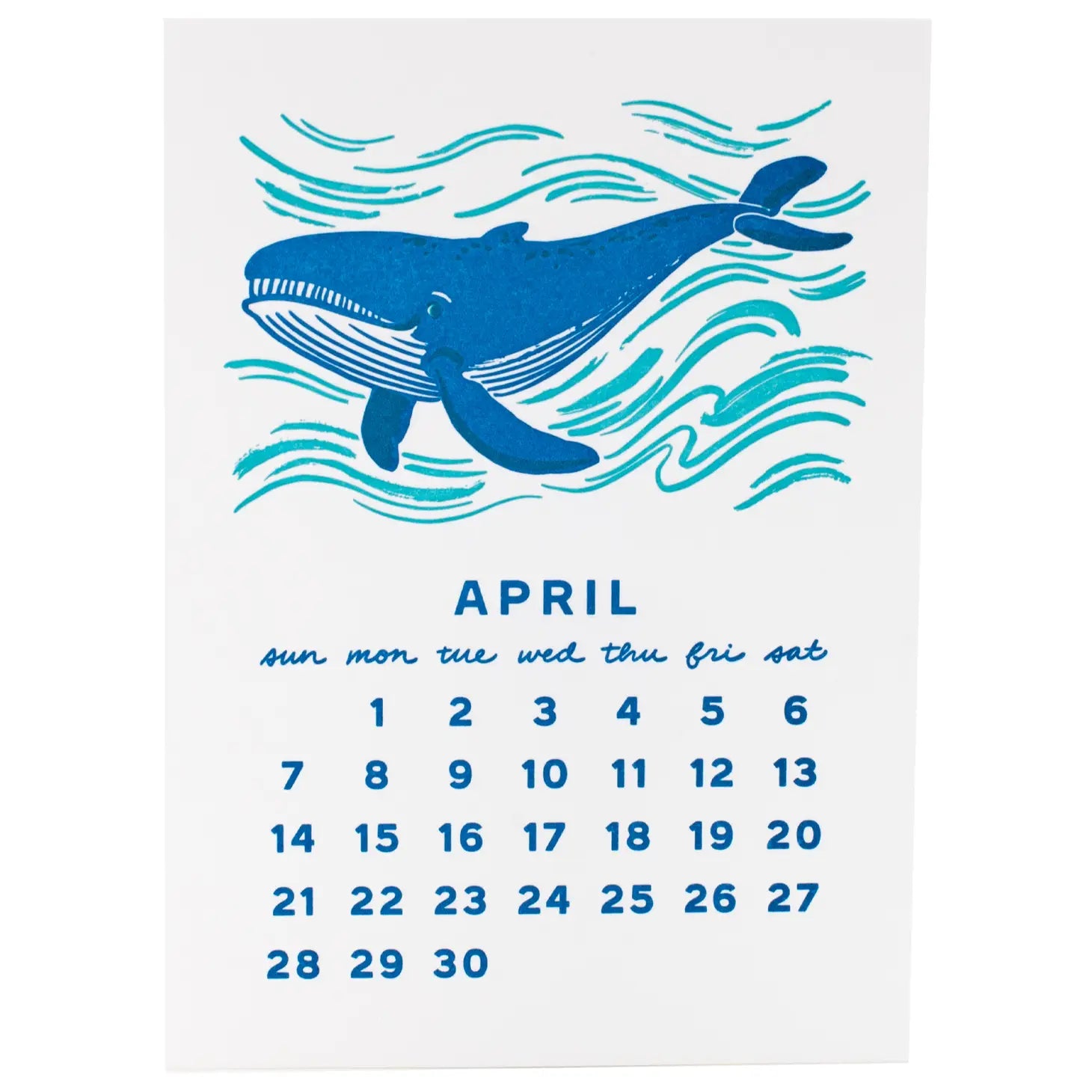 2024 Under the Sea Letterpress Desk Calendar