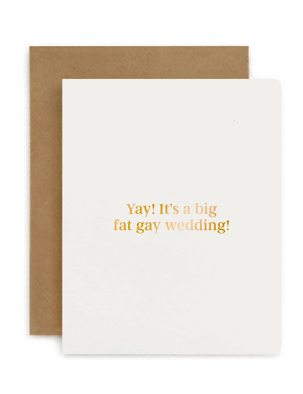 Yay! Big Fat Gay Wedding, Bespoke Letterpress