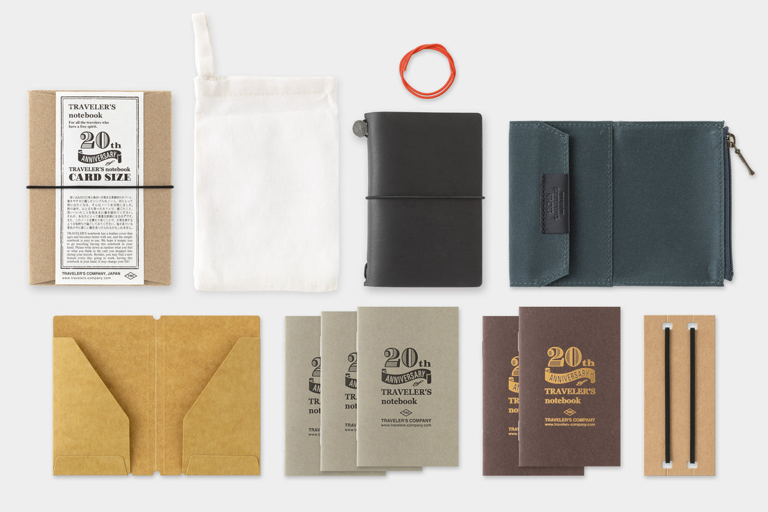 Traveler's Company 20th Anniversary Card Size Set | Black
