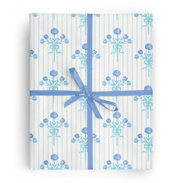 Blue Bow Bouquet Gift Wrap