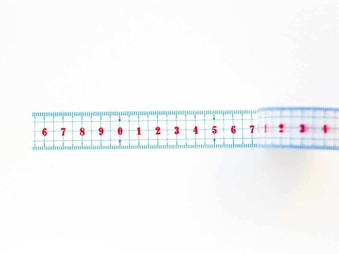 Ruler Blue & White Washi Tape