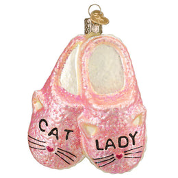 Cat Lady Slippers Ornament