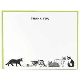 Cats at Play Note Cards, Smudge Ink