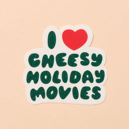 I Heart Cheesy Holiday Movies Sticker