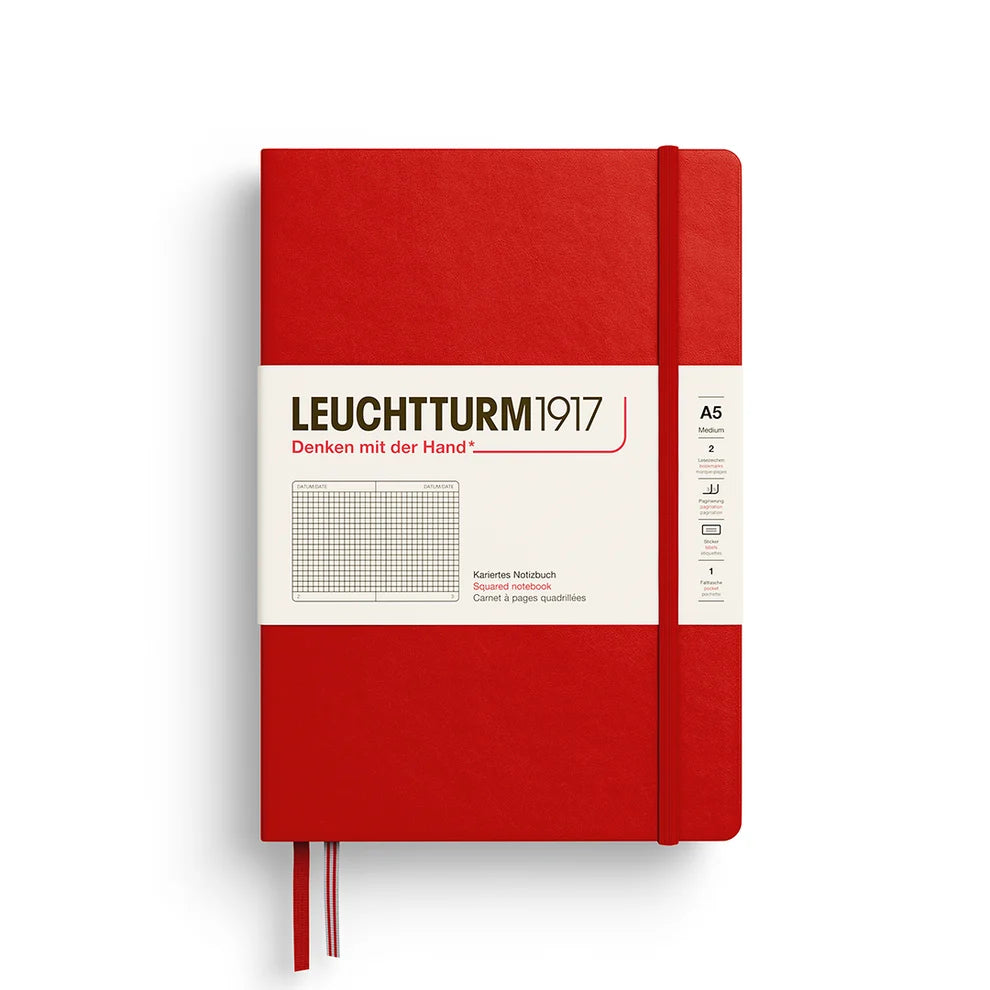 Leuchtturm1917 A5 Squared Hardcover Notebook