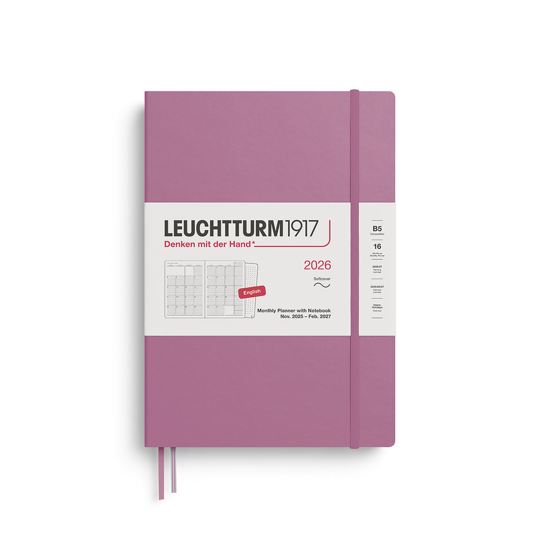Leuchtturm1917 B5 2026 Monthly Planner + Notebook