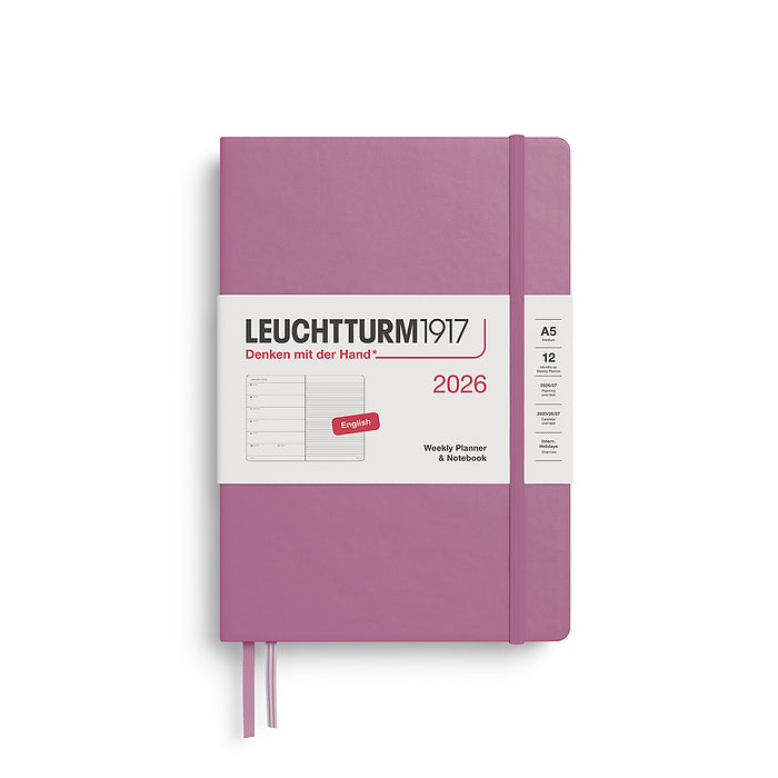 Leuchtturm1917 A5 2026 Weekly Planner + Notebook
