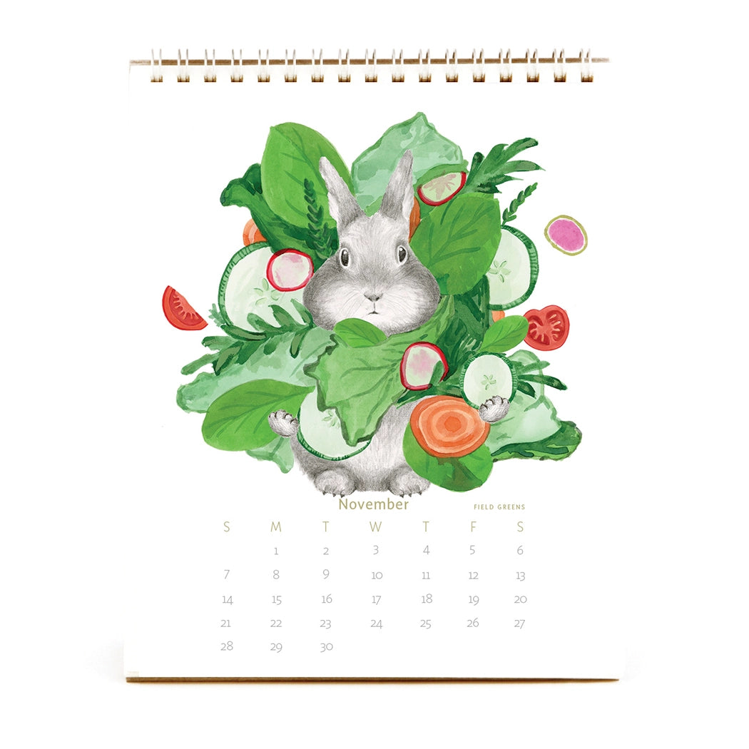 2027 Farmer's Market Bunny Calendar