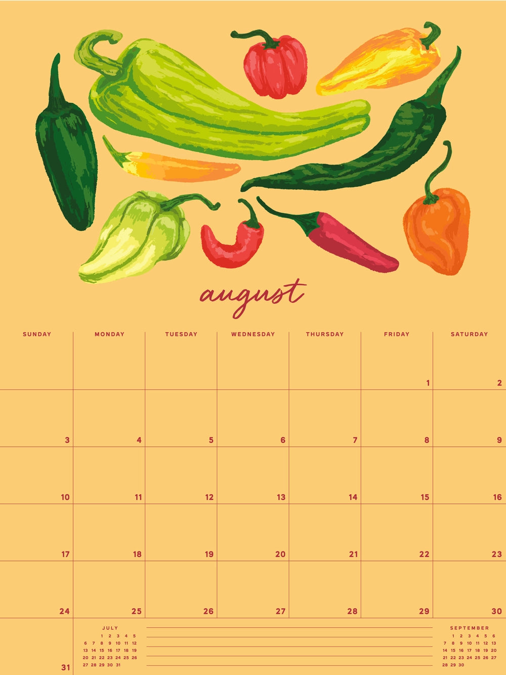 2025 Flourish Wall Calendar