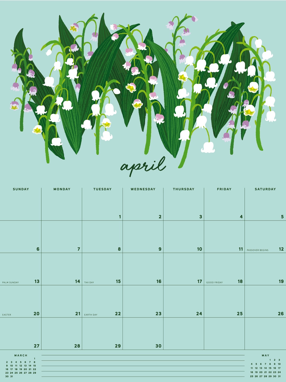 2025 Flourish Wall Calendar