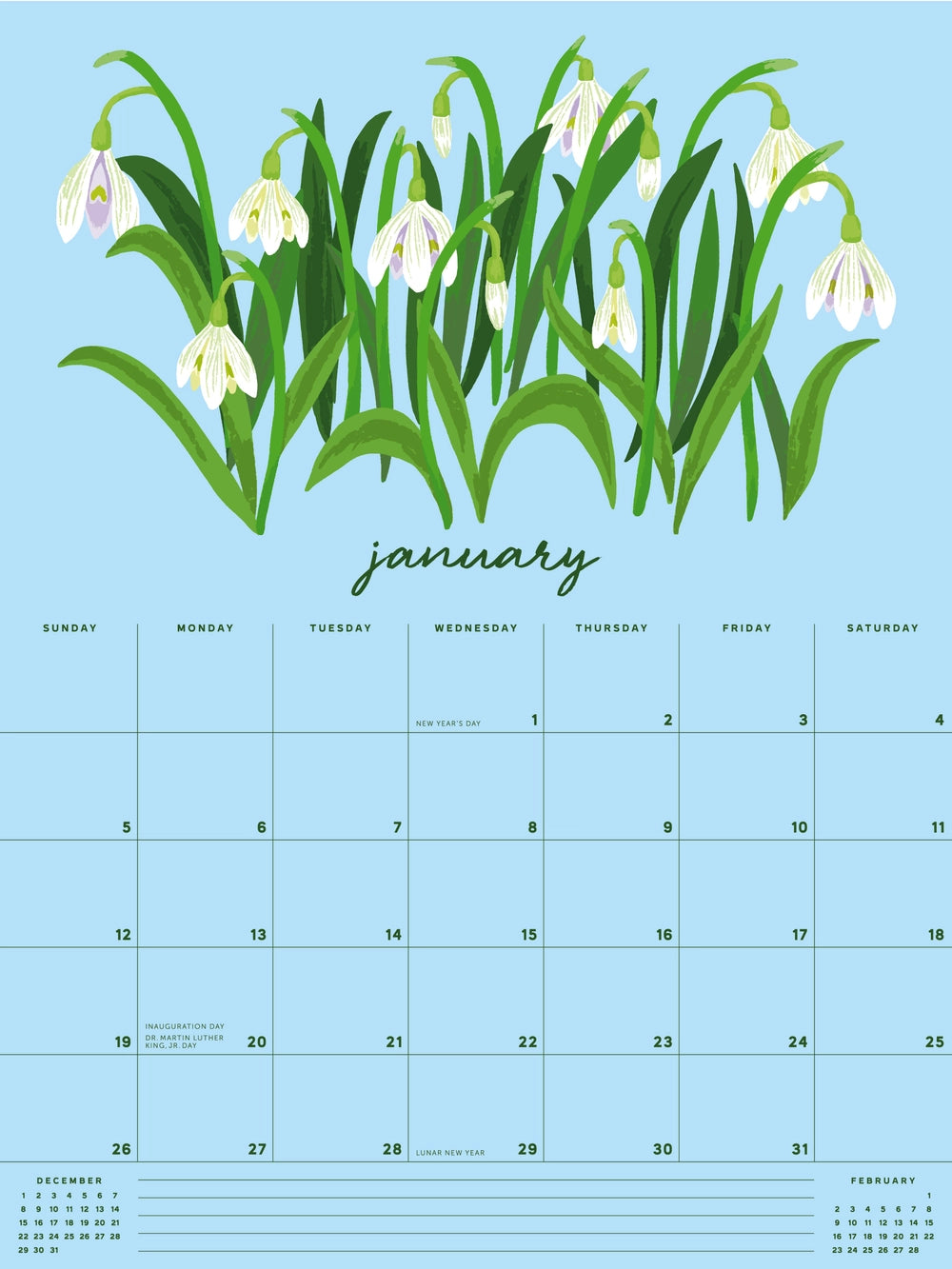 2025 Flourish Wall Calendar