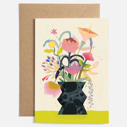 Flower Bunch Cream Card, Sunny Beast