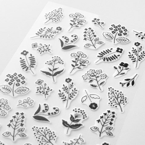 Monotone Flower Sticker Sheet